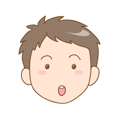唇がぽかんと開いている子どものイラスト